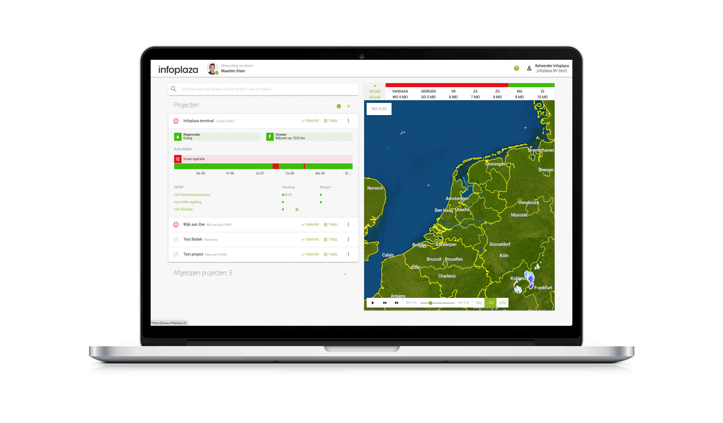 Construction Dashboard Infoplaza Construction
