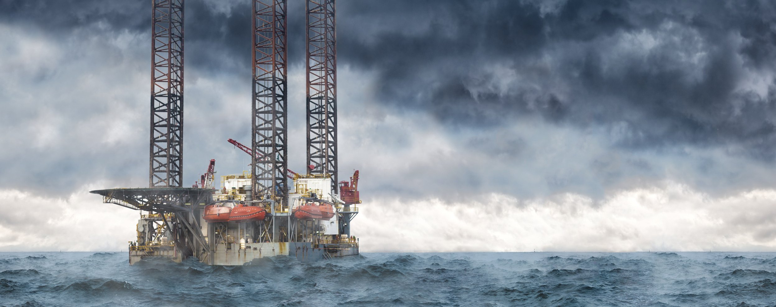 Oil Rig at sea during a storm Nightman1965 s