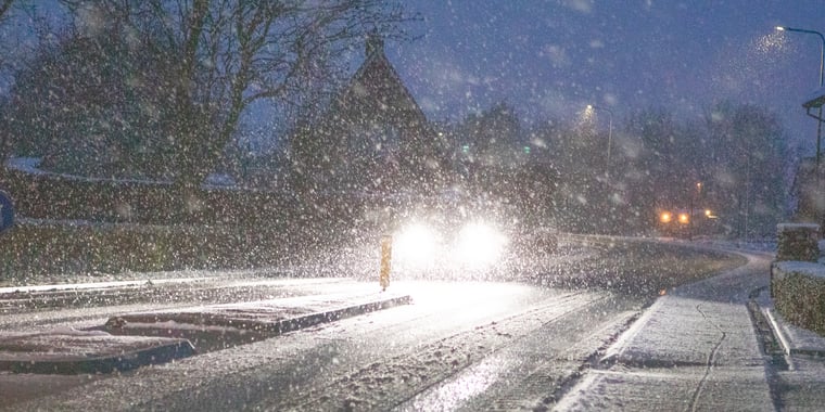 Sneeuw die tijdelijk blijft liggen