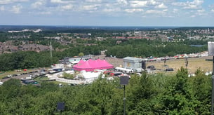 Het festivalterrein tijdens Pinkpop. Foto: Jan Boneschansker