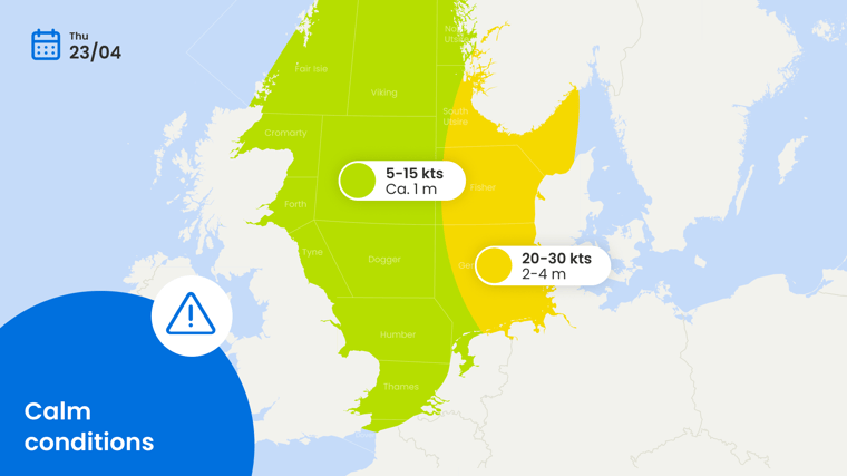Figure 1. Calm conditions over the North Sea